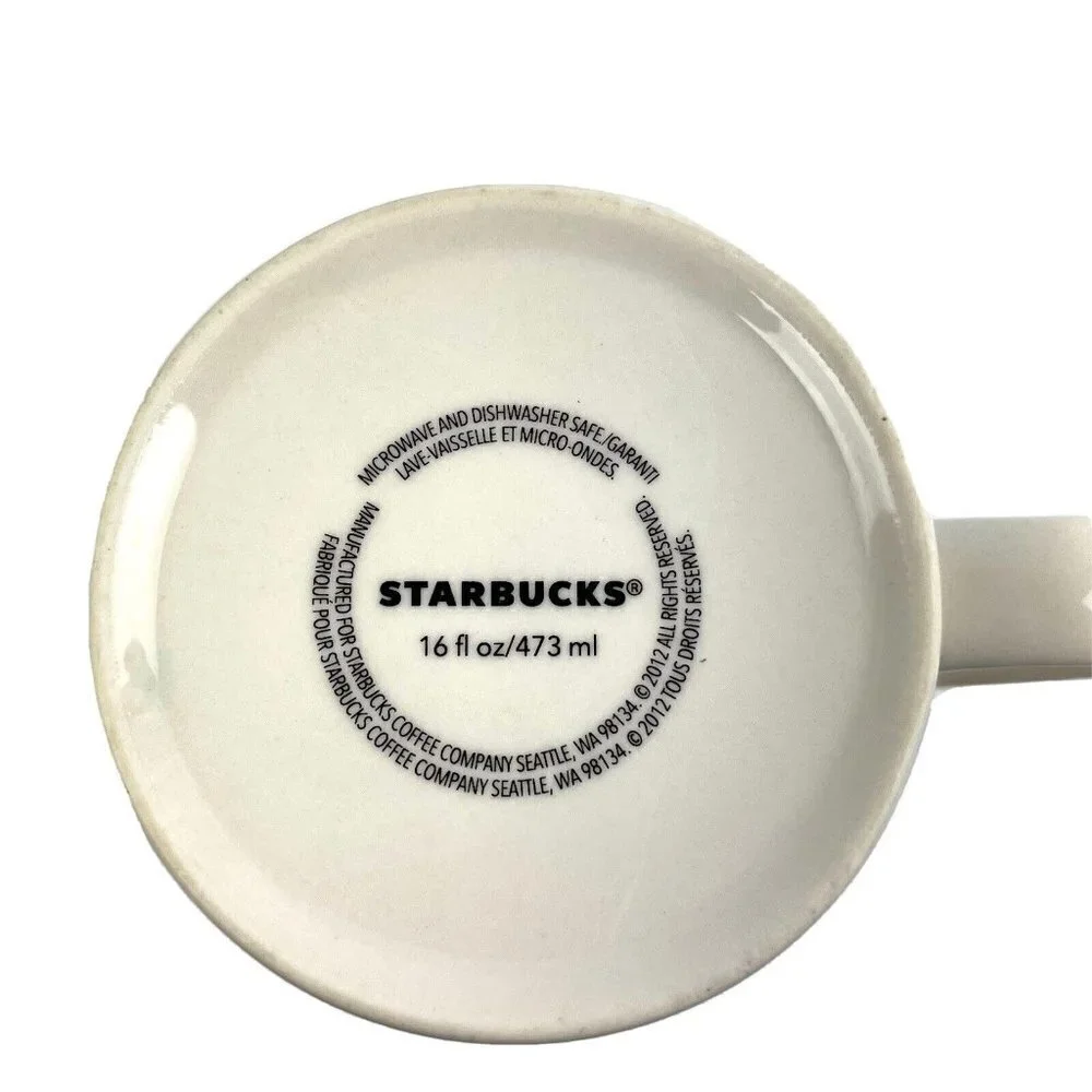 Starbucks Phoenix Global Icon Collector‎ Series Coffee Mug Cup 16 Ounce 2012